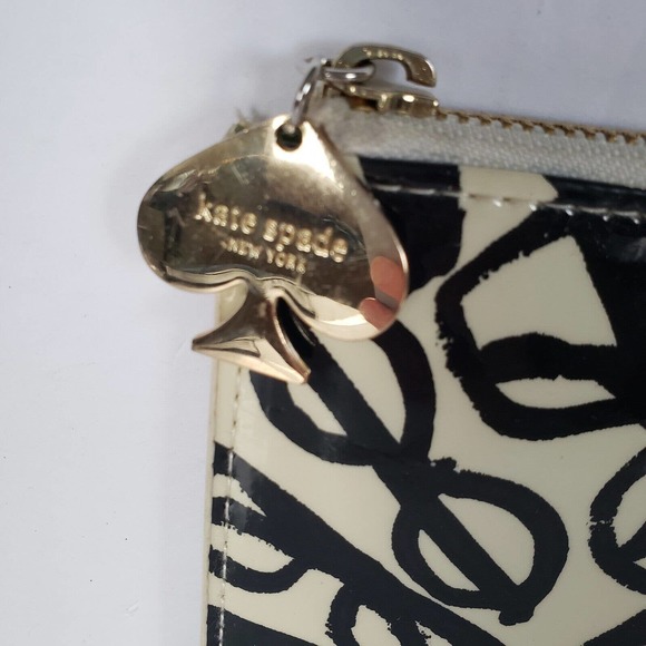 Kate Spade Literary Glasses Pencil Cosmetic Bag Case Small Zip Around Pouch - Picture 3 of 8